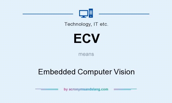 What does ECV mean? It stands for Embedded Computer Vision
