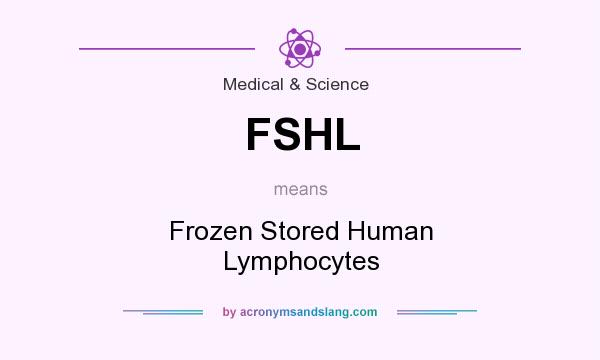 What does FSHL mean? It stands for Frozen Stored Human Lymphocytes