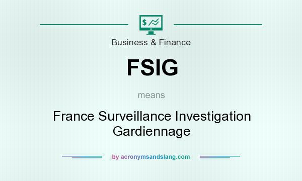 What does FSIG mean? It stands for France Surveillance Investigation Gardiennage