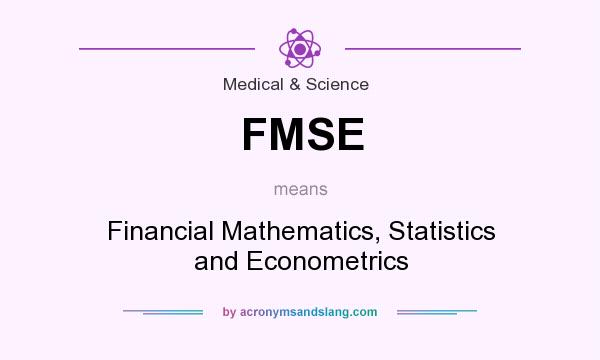 What does FMSE mean? It stands for Financial Mathematics, Statistics and Econometrics