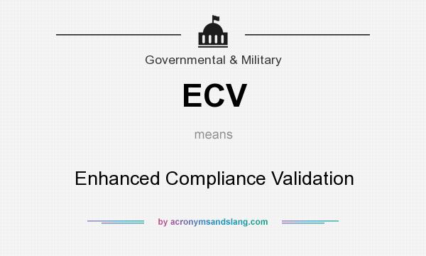 What does ECV mean? It stands for Enhanced Compliance Validation