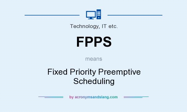 What does FPPS mean? It stands for Fixed Priority Preemptive Scheduling