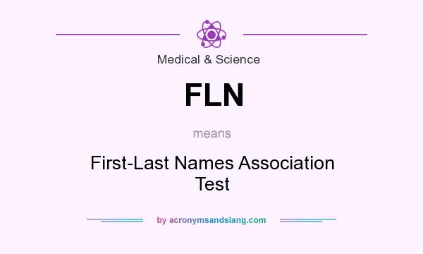 What does FLN mean? It stands for First-Last Names Association Test