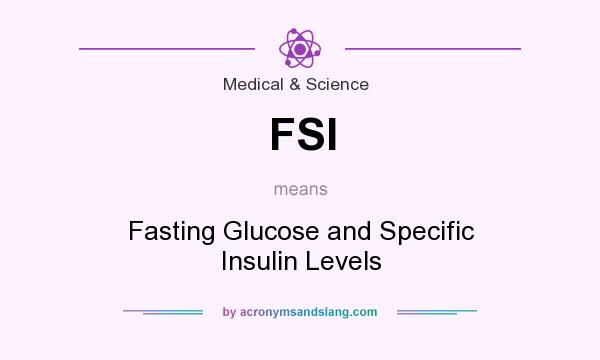 What does FSI mean? It stands for Fasting Glucose and Specific Insulin Levels