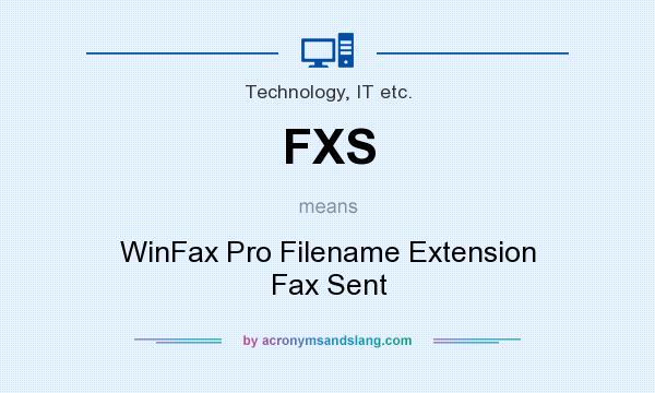 What does FXS mean? It stands for WinFax Pro Filename Extension Fax Sent