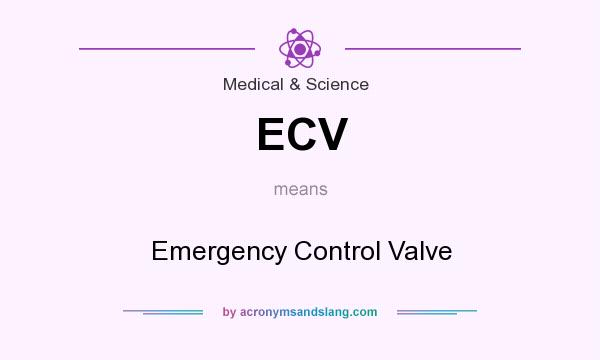 What does ECV mean? It stands for Emergency Control Valve