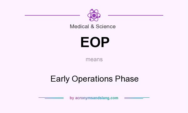 What does EOP mean? It stands for Early Operations Phase