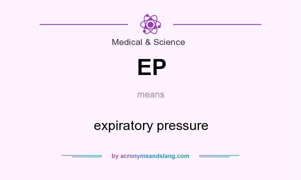 What does EP mean? It stands for expiratory pressure