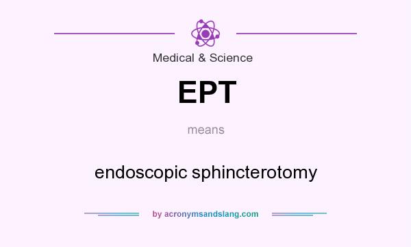 What does EPT mean? It stands for endoscopic sphincterotomy