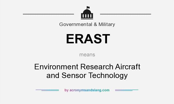What does ERAST mean? It stands for Environment Research Aircraft and Sensor Technology