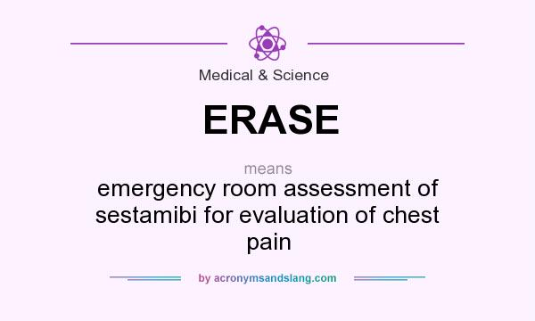 What does ERASE mean? It stands for emergency room assessment of sestamibi for evaluation of chest pain