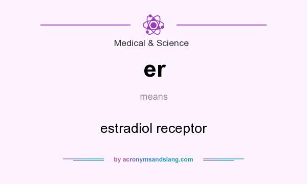 What does er mean? It stands for estradiol receptor