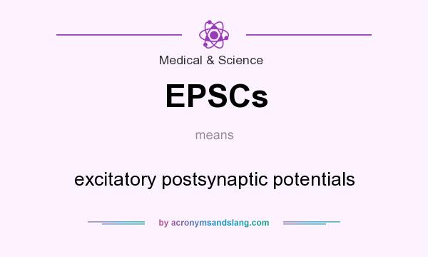 What does EPSCs mean? It stands for excitatory postsynaptic potentials