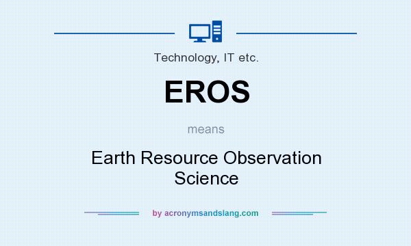 What does EROS mean? It stands for Earth Resource Observation Science