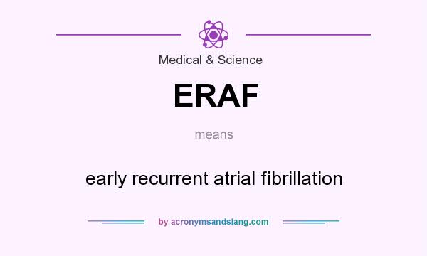 What does ERAF mean? It stands for early recurrent atrial fibrillation