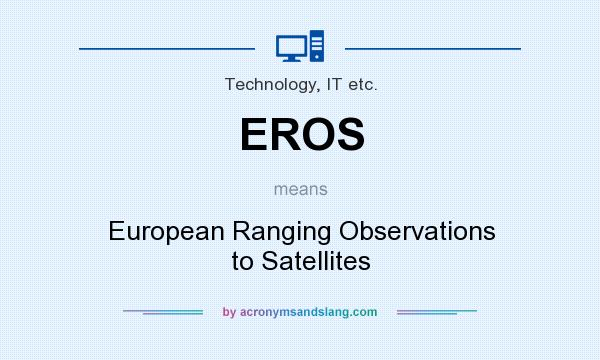 What does EROS mean? It stands for European Ranging Observations to Satellites