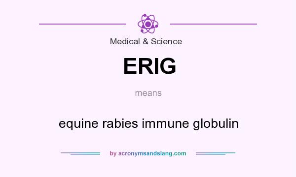 What does ERIG mean? It stands for equine rabies immune globulin