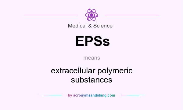 What does EPSs mean? It stands for extracellular polymeric substances