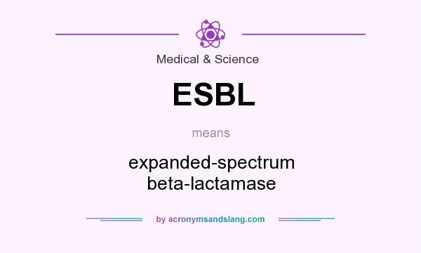 What does ESBL mean? It stands for expanded-spectrum beta-lactamase