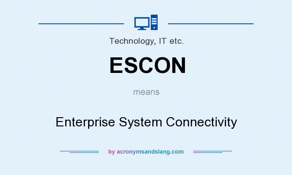 What does ESCON mean? It stands for Enterprise System Connectivity