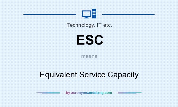 What does ESC mean? It stands for Equivalent Service Capacity