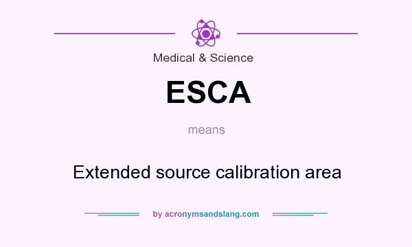 What does ESCA mean? It stands for Extended source calibration area