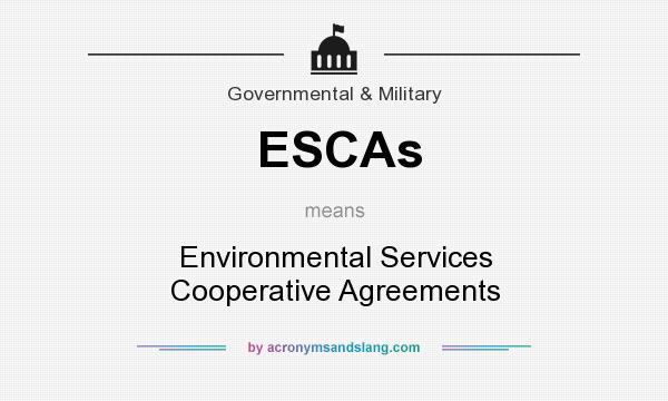 What does ESCAs mean? It stands for Environmental Services Cooperative Agreements