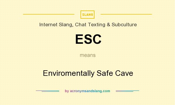 What does ESC mean? It stands for Enviromentally Safe Cave