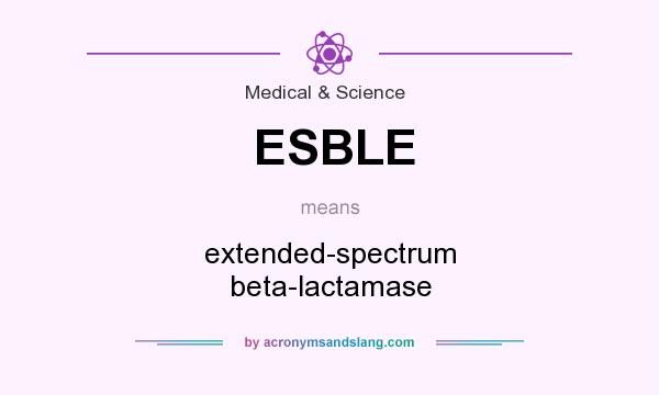 What does ESBLE mean? It stands for extended-spectrum beta-lactamase