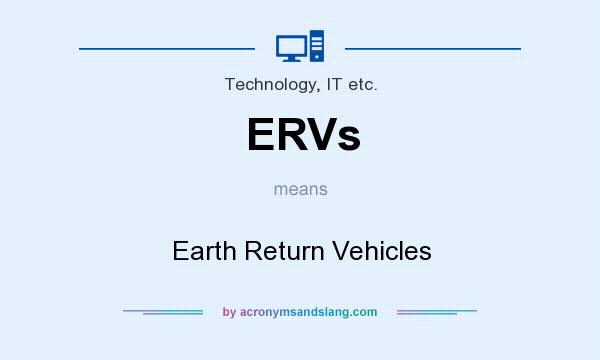 What does ERVs mean? It stands for Earth Return Vehicles