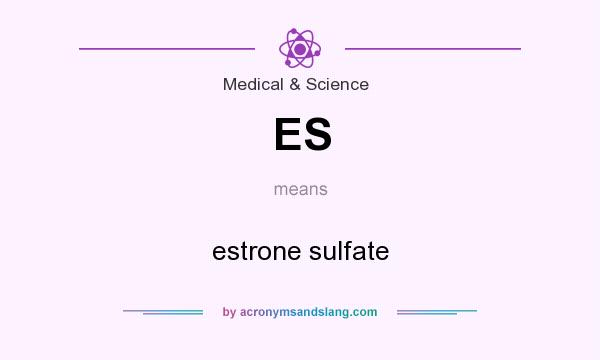 What does ES mean? It stands for estrone sulfate