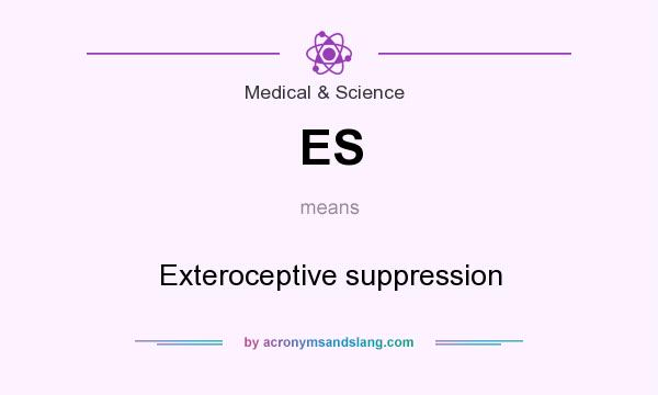 What does ES mean? It stands for Exteroceptive suppression