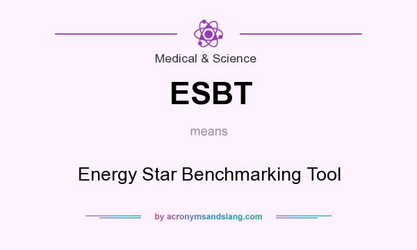 What does ESBT mean? It stands for Energy Star Benchmarking Tool