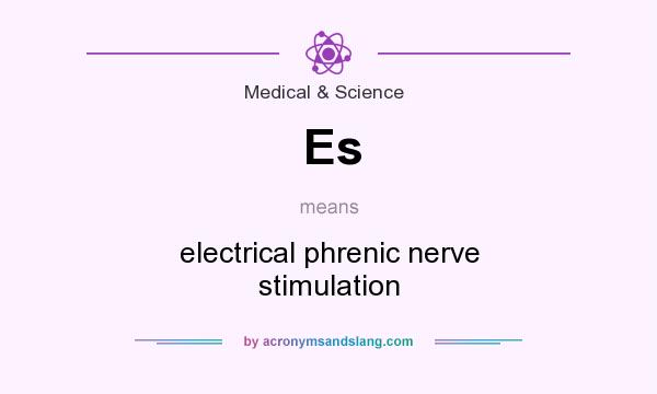 What does Es mean? It stands for electrical phrenic nerve stimulation