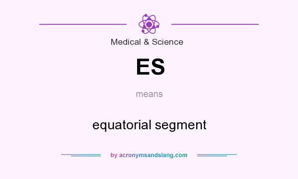 What does ES mean? It stands for equatorial segment