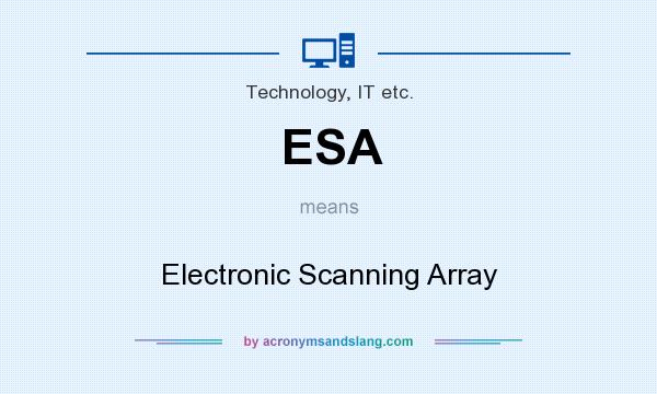 What does ESA mean? It stands for Electronic Scanning Array
