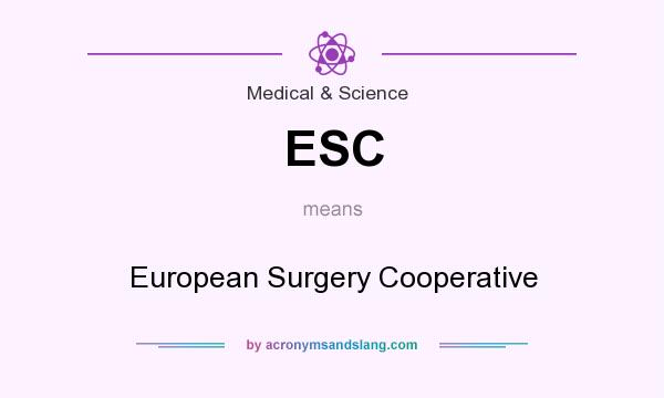 What does ESC mean? It stands for European Surgery Cooperative