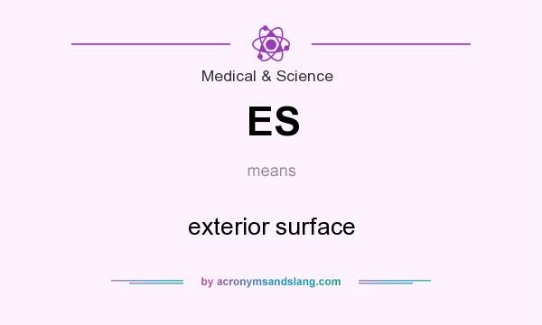 What does ES mean? It stands for exterior surface