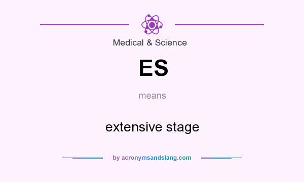 What does ES mean? It stands for extensive stage