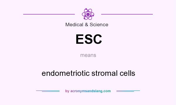 What does ESC mean? It stands for endometriotic stromal cells