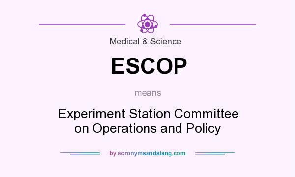 What does ESCOP mean? It stands for Experiment Station Committee on Operations and Policy
