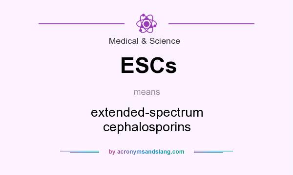 What does ESCs mean? It stands for extended-spectrum cephalosporins