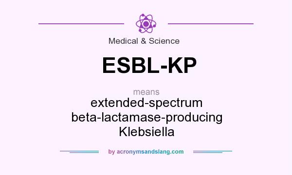What does ESBL-KP mean? It stands for extended-spectrum beta-lactamase-producing Klebsiella