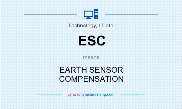 What does ESC mean? It stands for EARTH SENSOR COMPENSATION