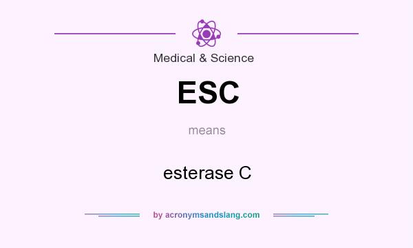 What does ESC mean? It stands for esterase C