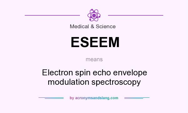 What does ESEEM mean? It stands for Electron spin echo envelope modulation spectroscopy