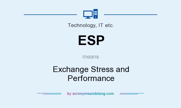 What does ESP mean? It stands for Exchange Stress and Performance