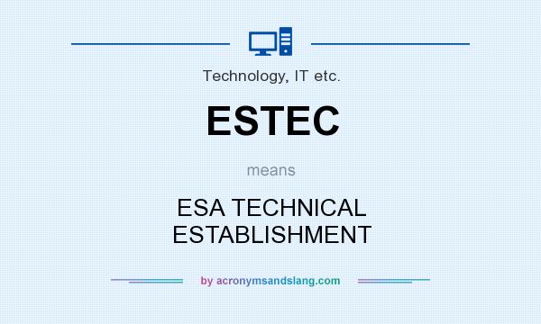 What does ESTEC mean? It stands for ESA TECHNICAL ESTABLISHMENT