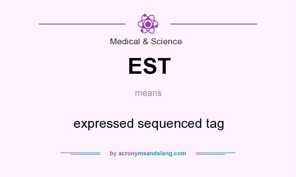 What does EST mean? It stands for expressed sequenced tag