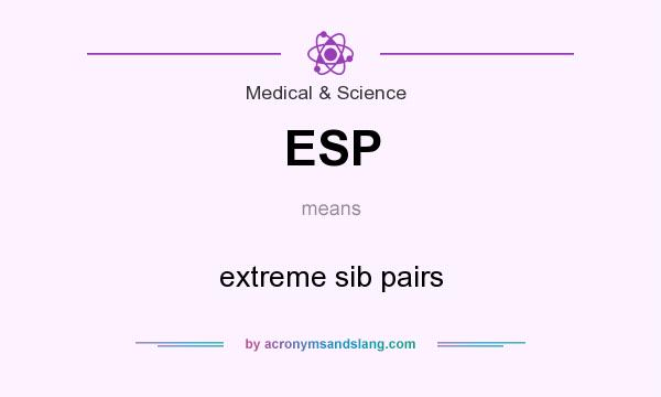 What does ESP mean? It stands for extreme sib pairs